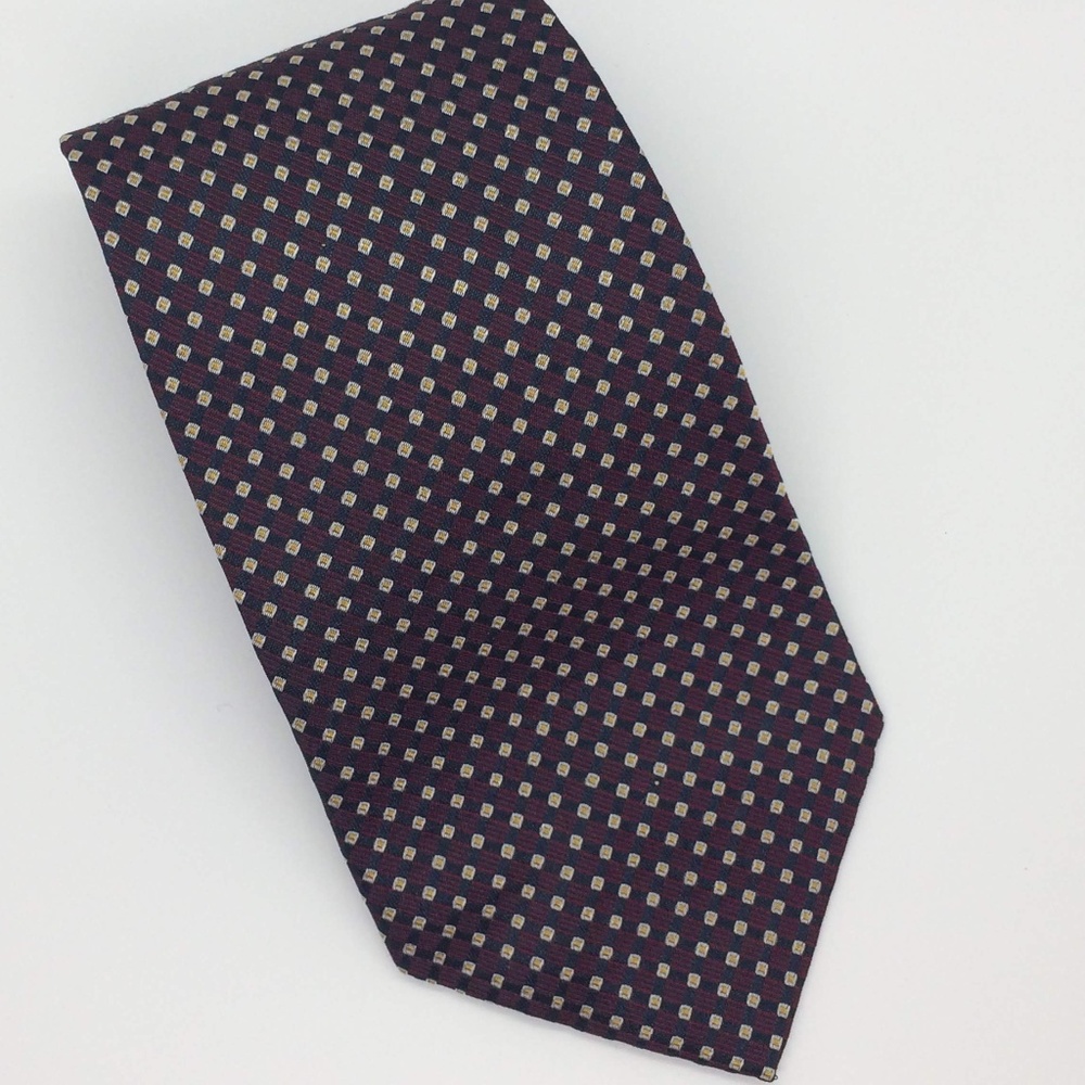 Ralph Lauren Maroon/Navy Blue Men's Necktie